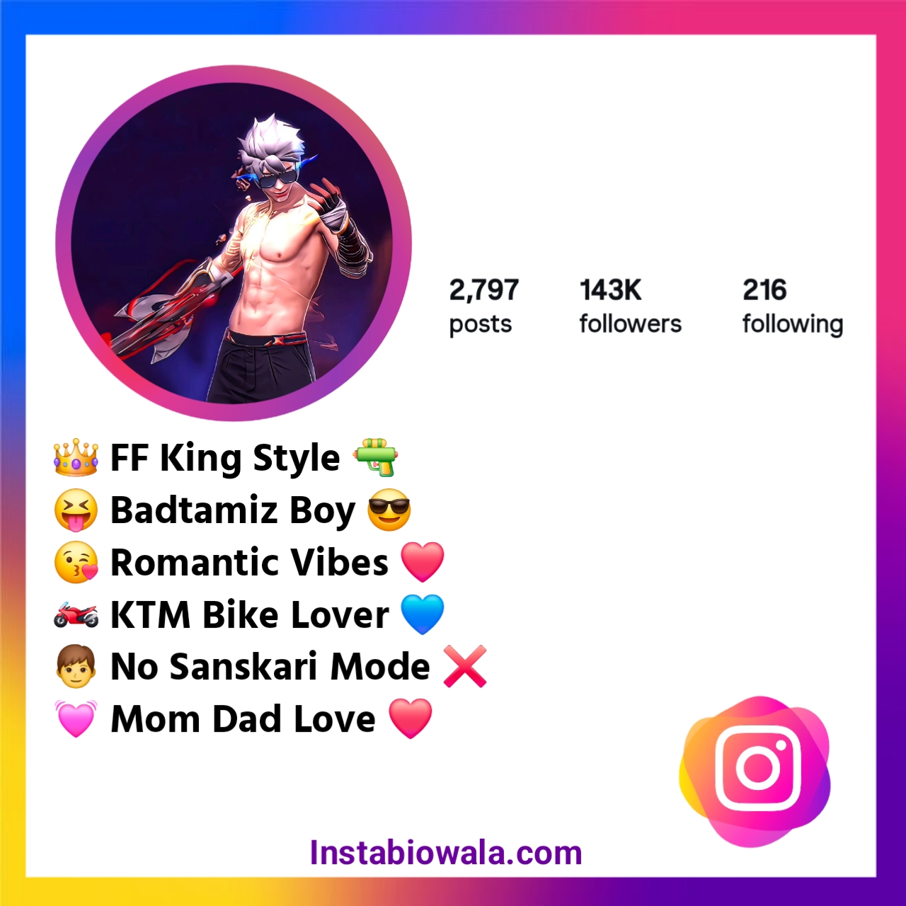 Stylish Free Fire Bio