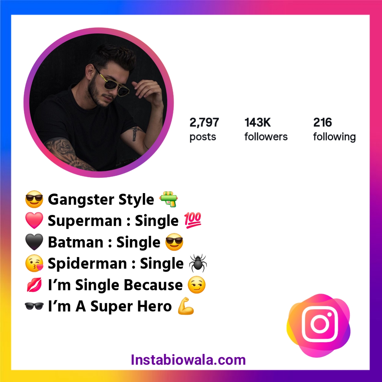 Gangster Bio For Instagram With Emoji