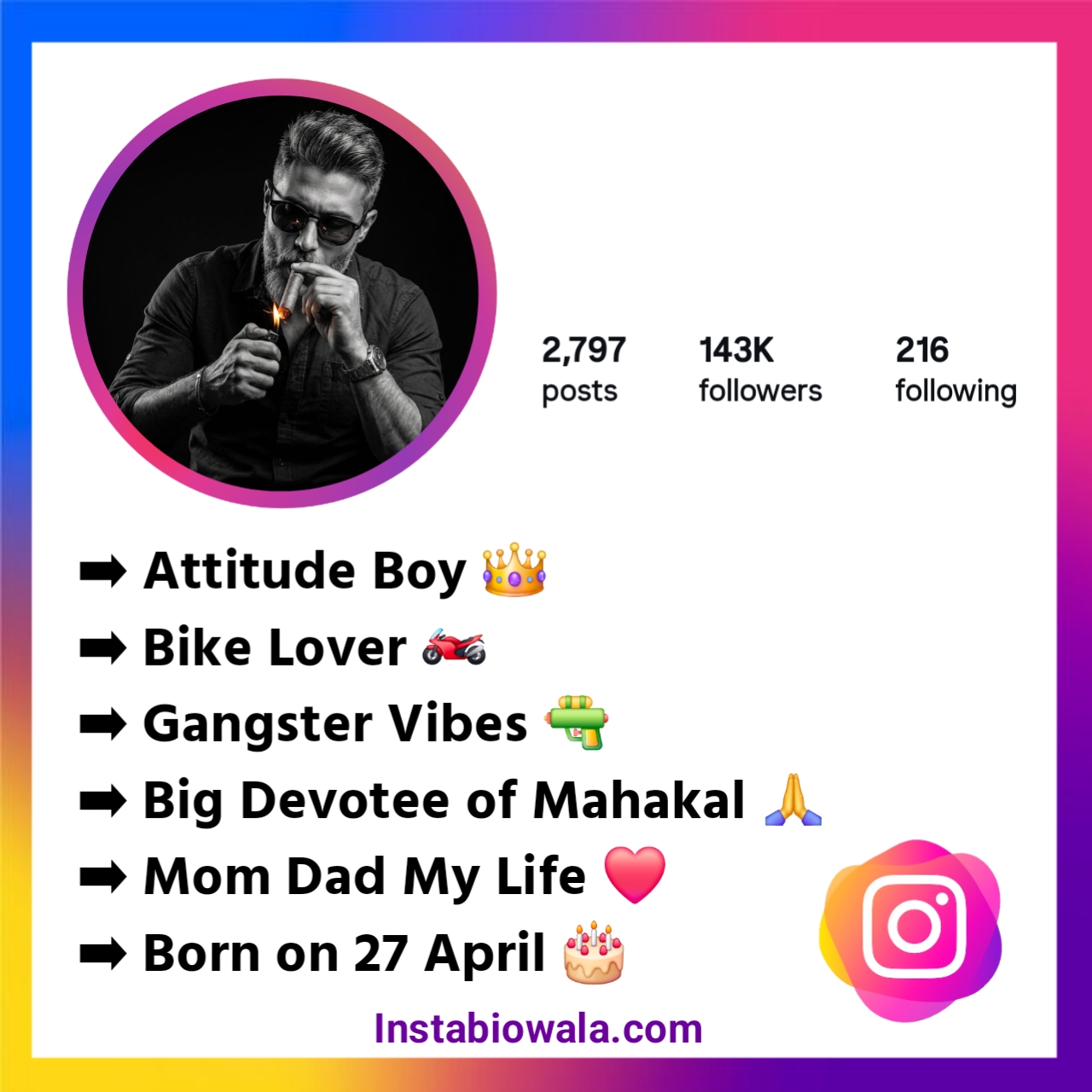 Gangster Bio For Instagram