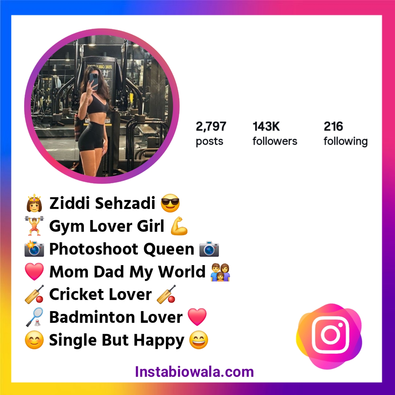 Gym Bio For Instagram For Girls
