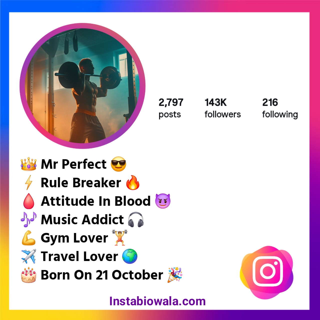 Gym Bio For Instagram For Boys