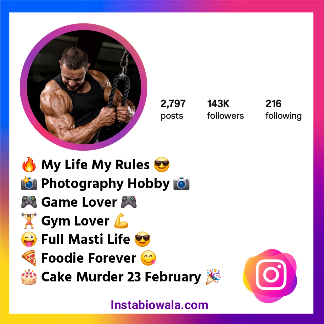 Instagram Bio For Gym Lovers