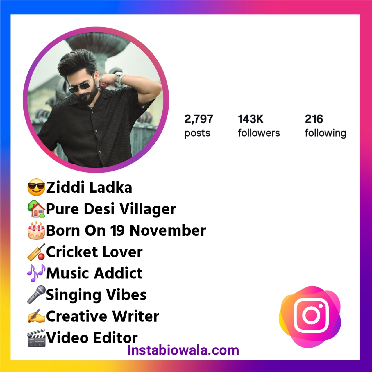 Professional Instagram Bio For Boys