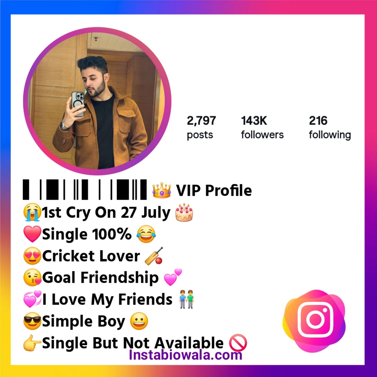 Instagram Bio For Boys Attitude