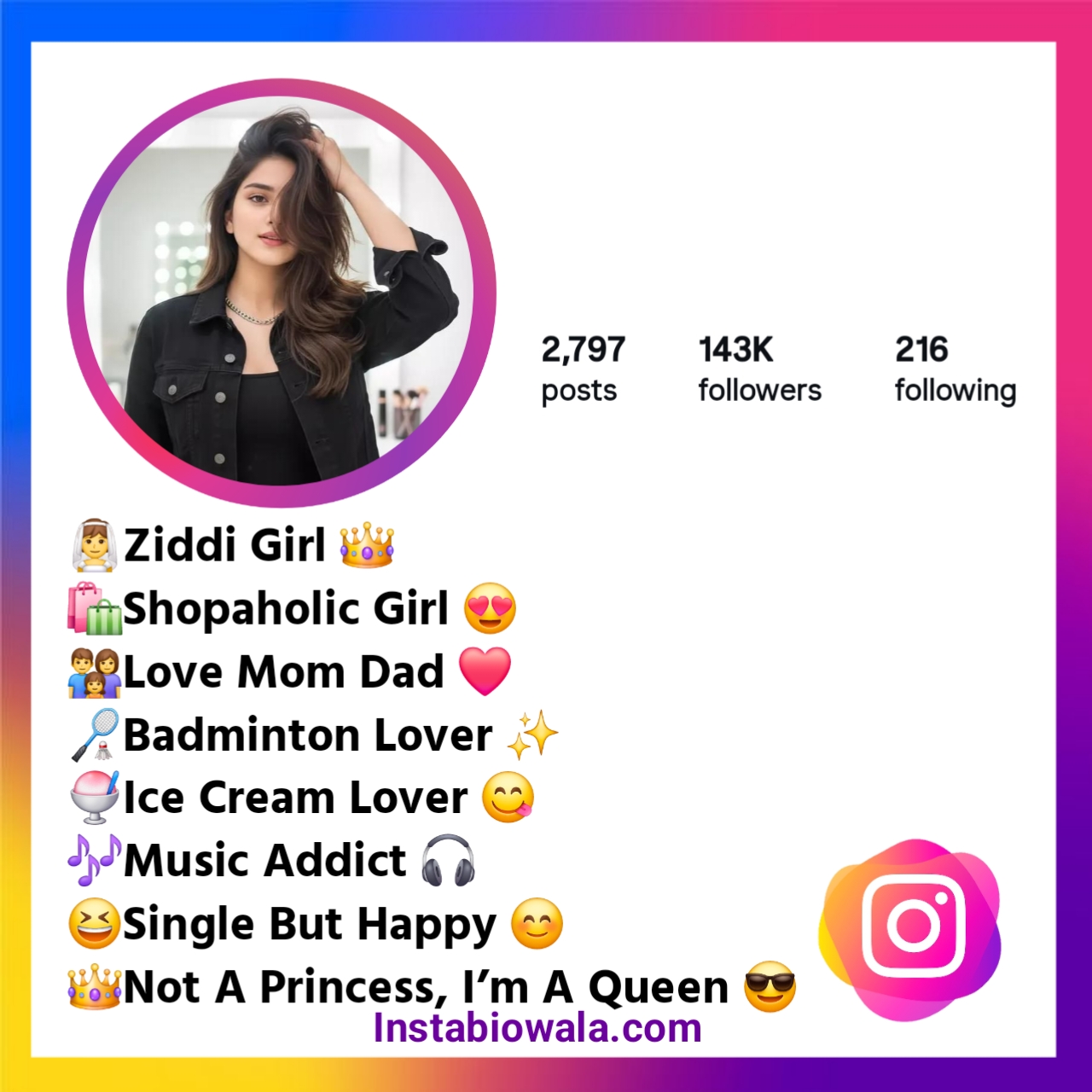 Short Bio For Instagram For Girl Stylish