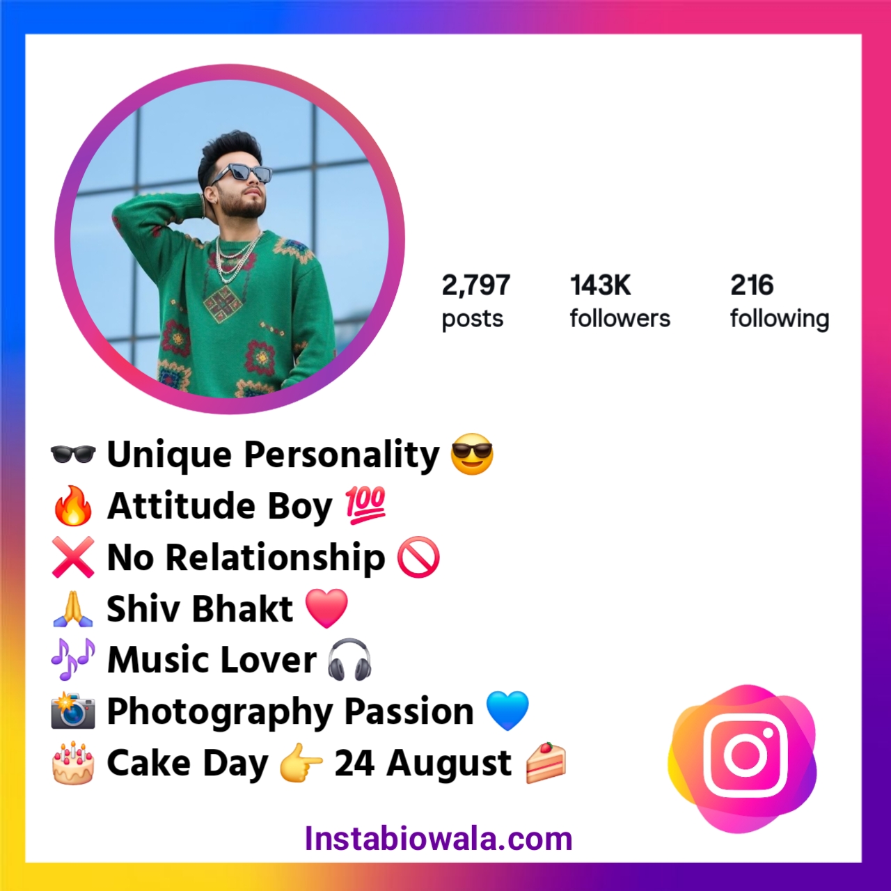 Instagram Bio in Hindi For Boy Attitude