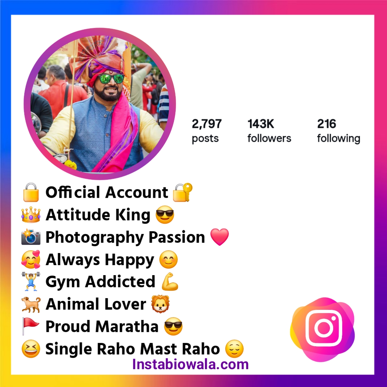 Attitude Instagram Bio in Marathi