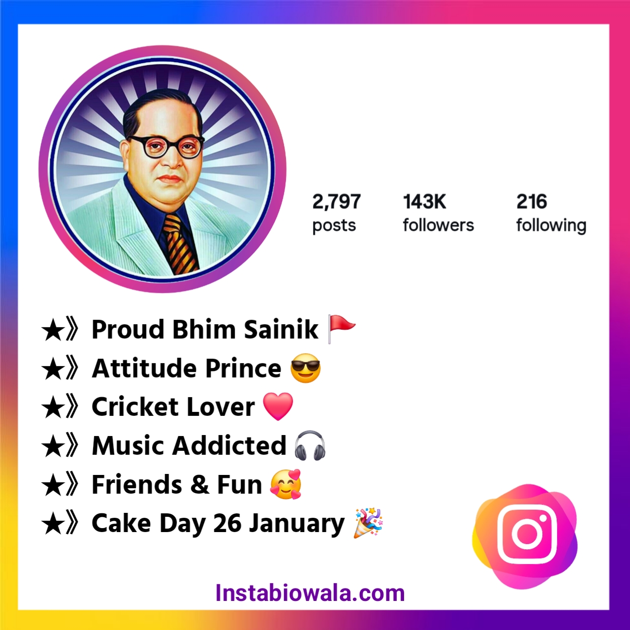 Attitude Instagram Bio Jay Bhim