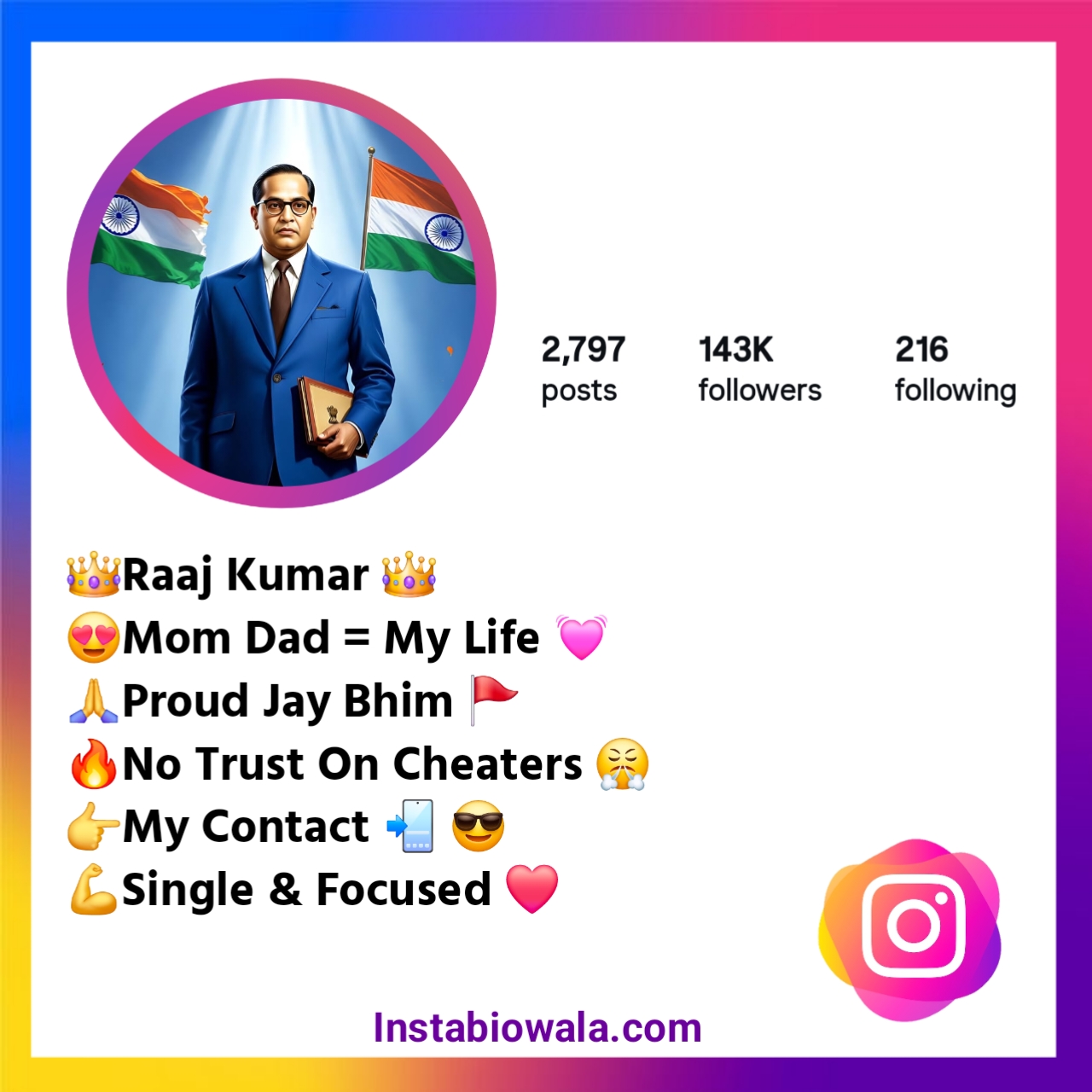 Jai Bhim Bio For Instagram