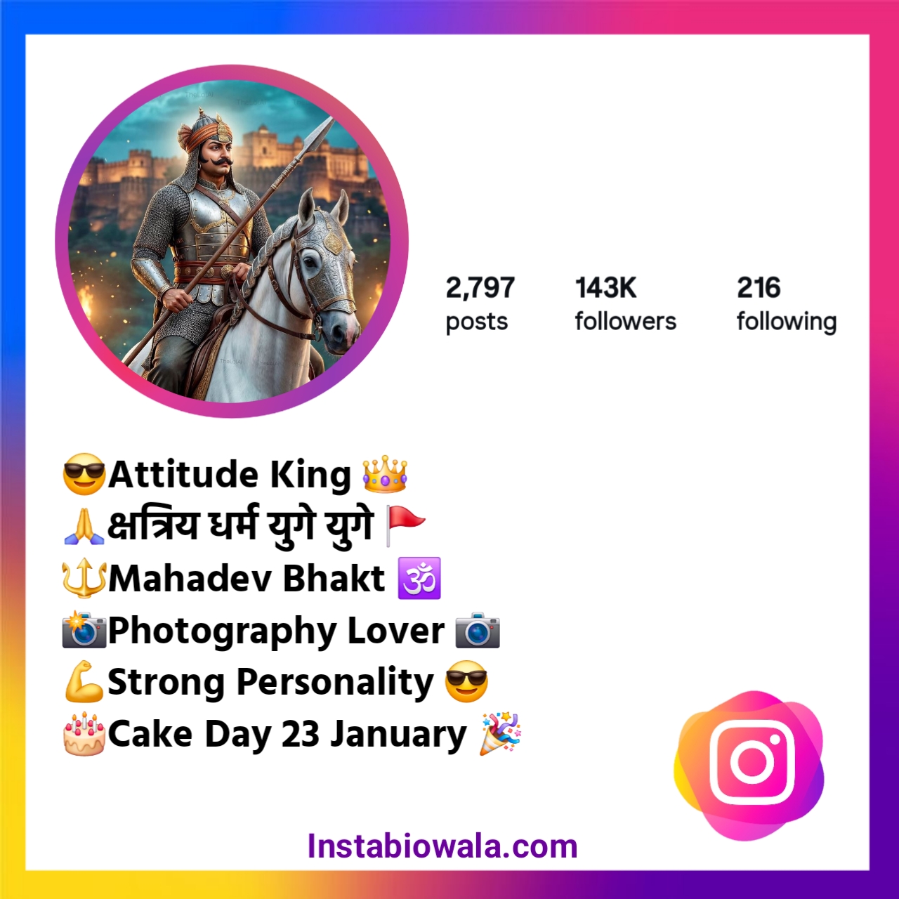 Kshatriya Bio For Instagram