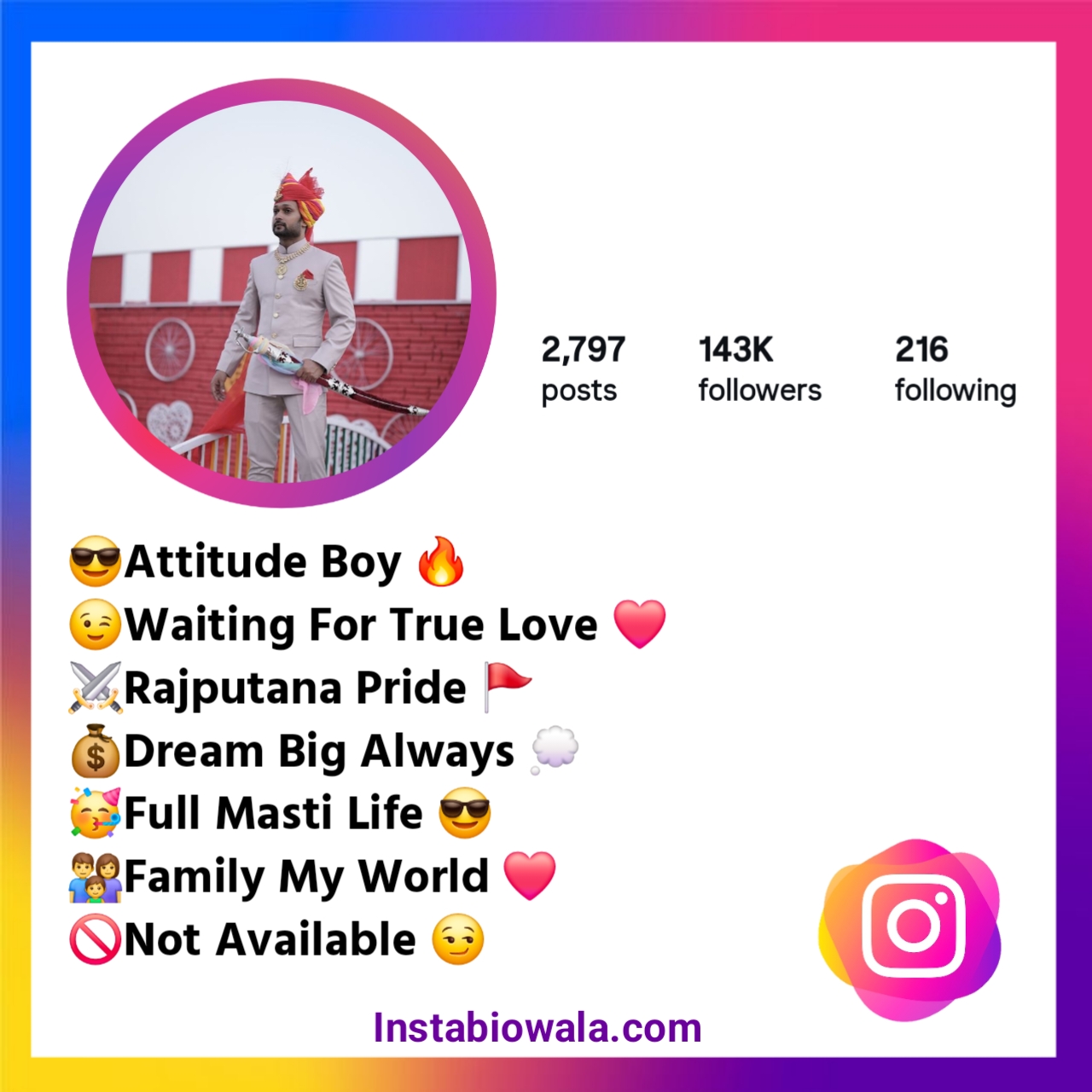 Kshatriya Rajput Bio For Instagram For Boy