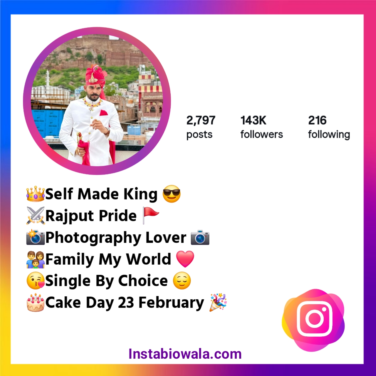 Stylish Rajput Instagram Bio