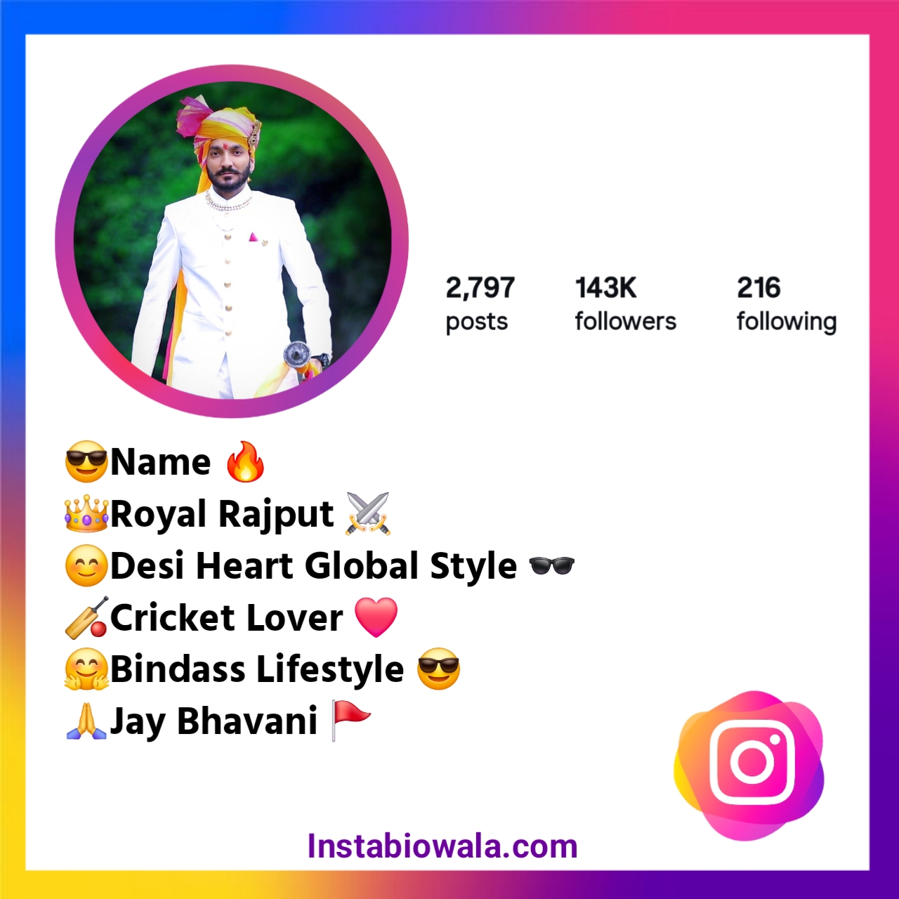 Rajput Bio For Instagram