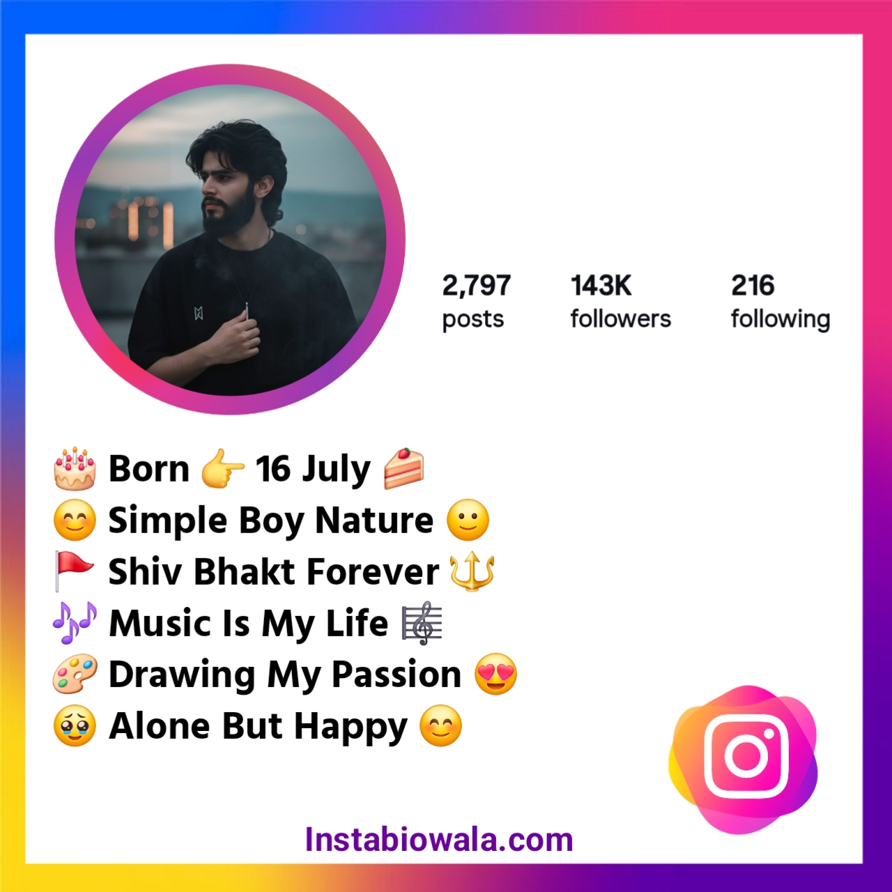 Sad Bio For Instagram For Boy Attitude