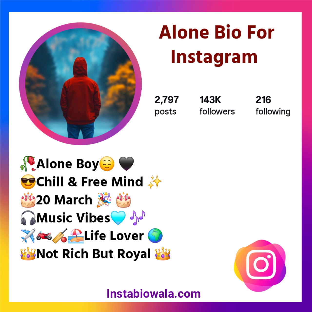 Alone Bio For Instagram
