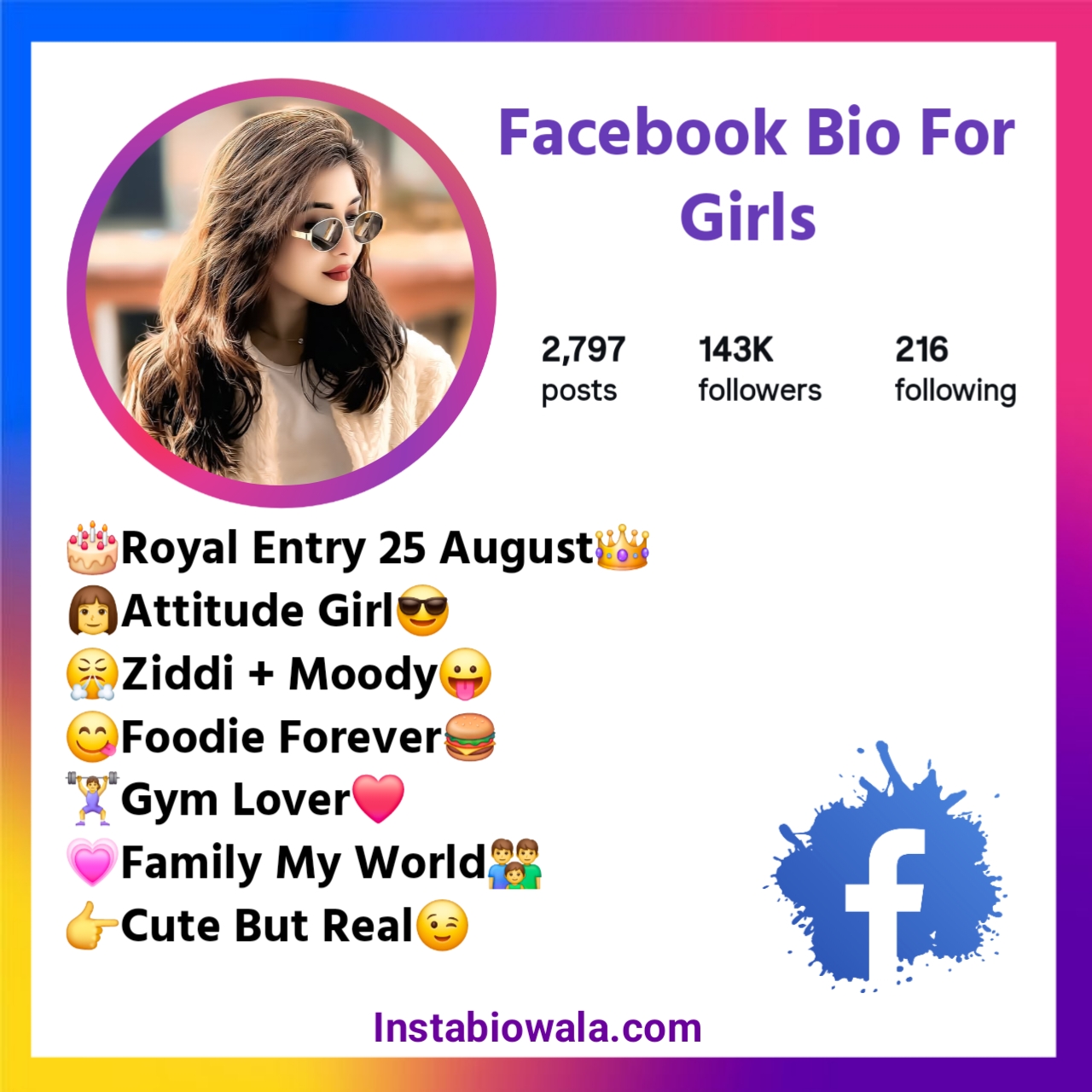 Facebook Bio For Girls