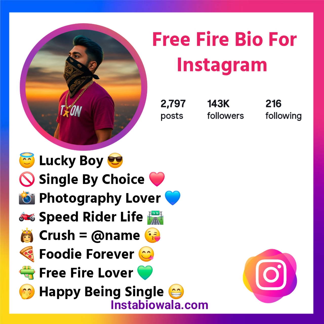 Free Fire Bio For Instagram