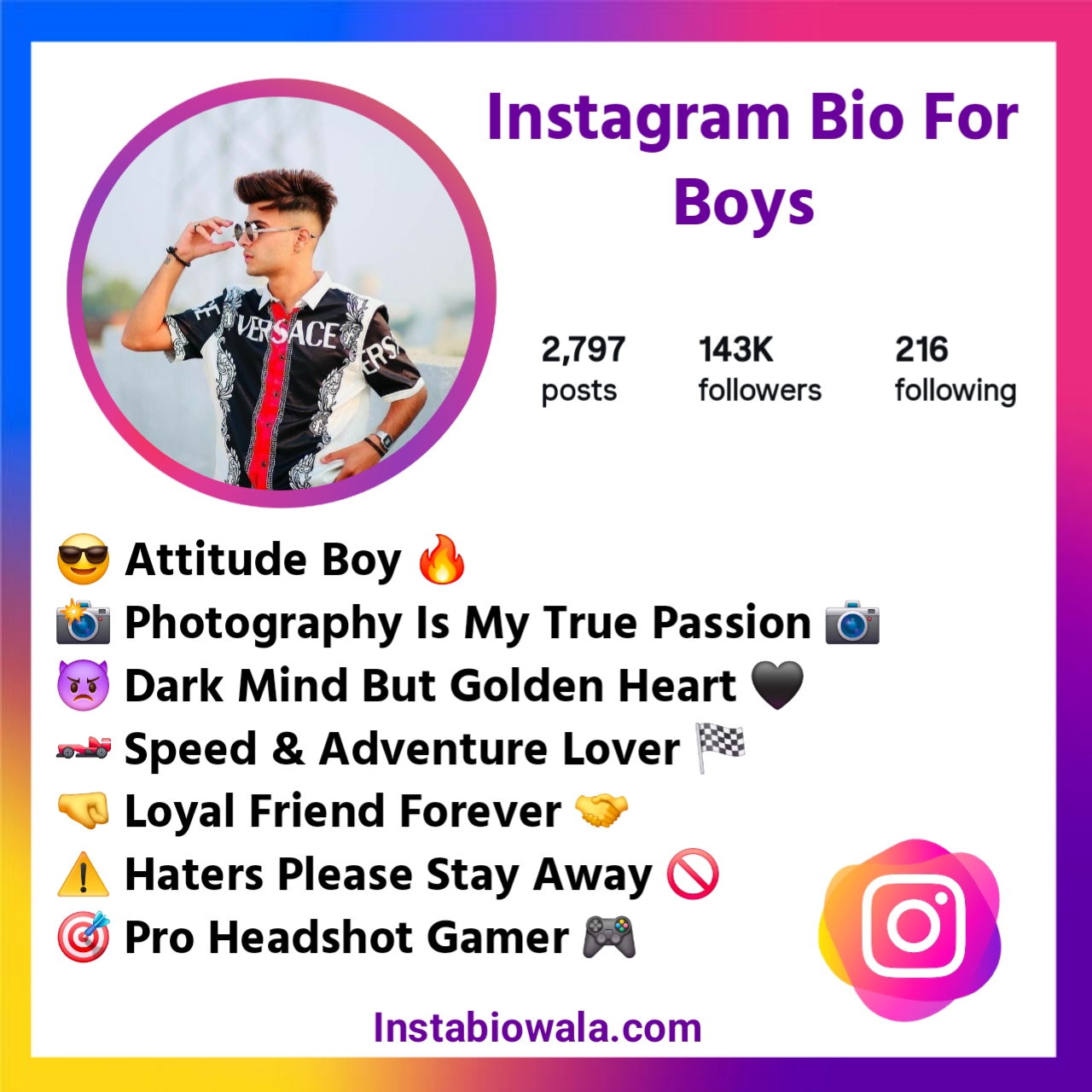 Instagram Bio For Boys