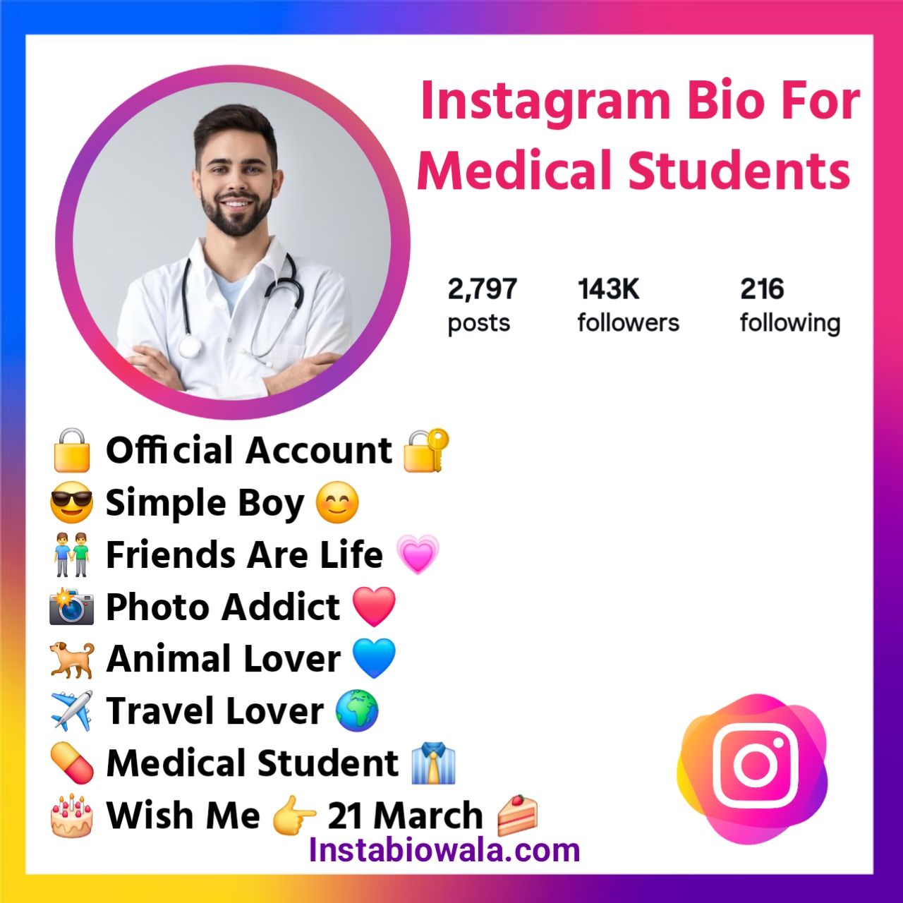 Instagram Bio For Medical Students